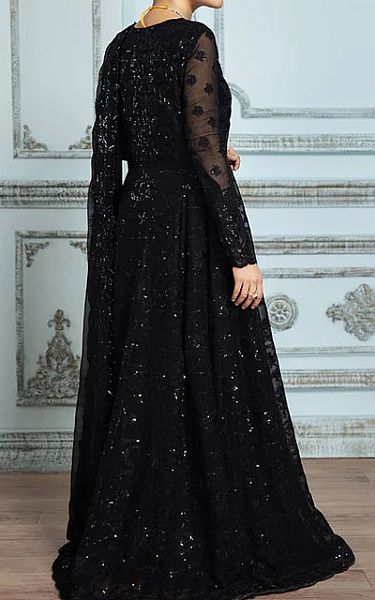 House Of Nawab Black Chiffon Suit | Pakistani Embroidered Chiffon Dresses- Image 2