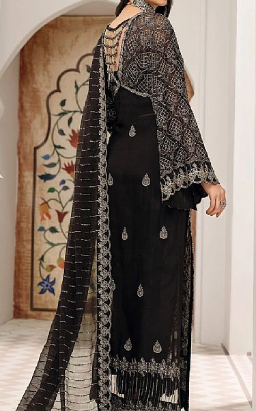 House Of Nawab Black Chiffon Suit | Pakistani Embroidered Chiffon Dresses- Image 2