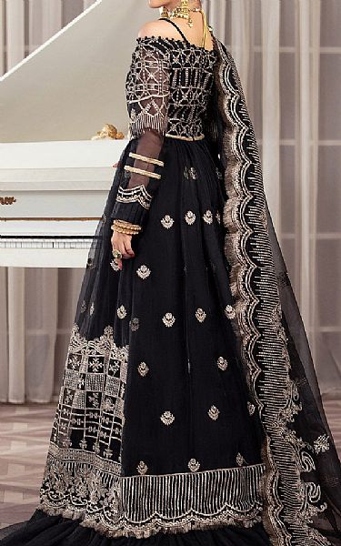 House Of Nawab Black Organza Suit | Pakistani Embroidered Chiffon Dresses USA- Image 2