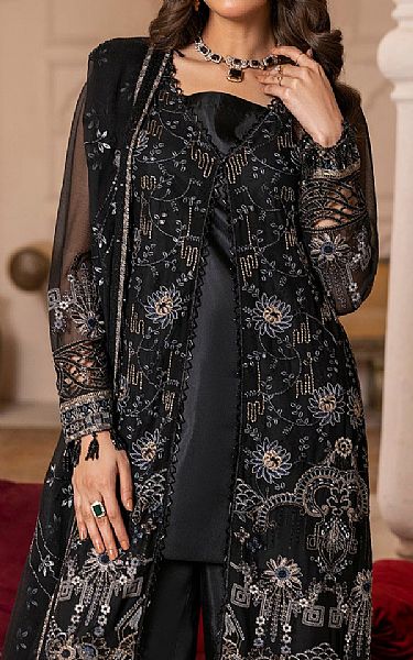 House Of Nawab Black Chiffon Suit | Pakistani Embroidered Chiffon Dresses USA- Image 3