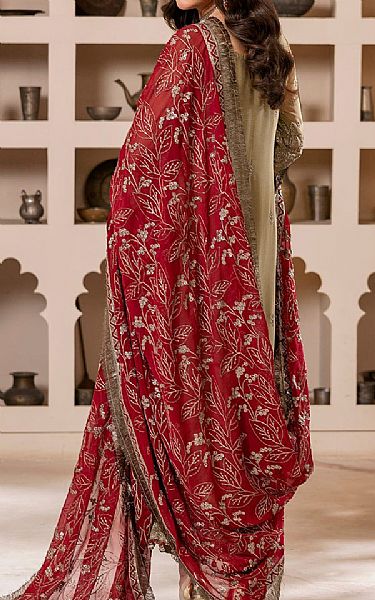 House Of Nawab Dark Beige Chiffon Suit | Pakistani Embroidered Chiffon Dresses USA- Image 2