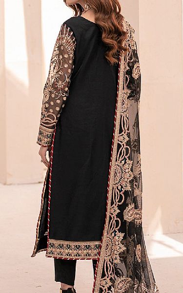 House Of Nawab Black Organza Suit | Pakistani Embroidered Chiffon Dresses USA- Image 2