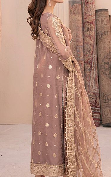 House Of Nawab Brandy Rose Jamawar Suit | Pakistani Embroidered Chiffon Dresses USA- Image 2