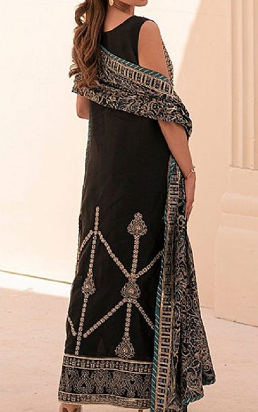House Of Nawab Black Organza Suit | Pakistani Embroidered Chiffon Dresses USA- Image 2