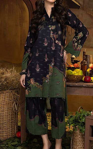 Humdum Black Lawn Suit (2 Pcs) | Pakistani Lawn Dress in USA- Image 1