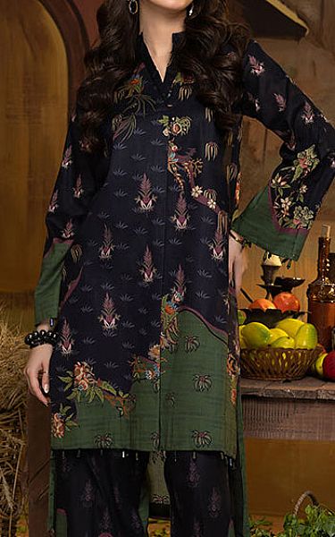 Humdum Black Lawn Suit (2 Pcs) | Pakistani Lawn Dress in USA- Image 2