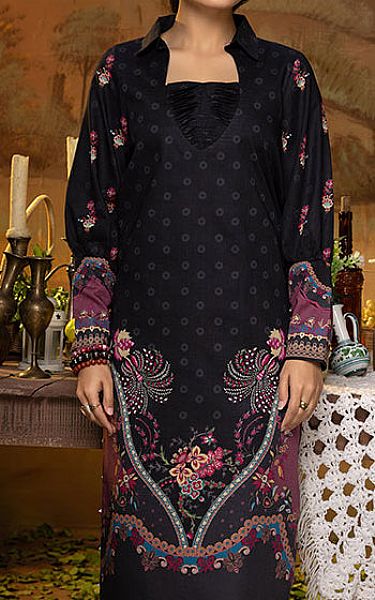 Humdum Black Lawn Suit (2 Pcs) | Pakistani Lawn Dress in USA- Image 2