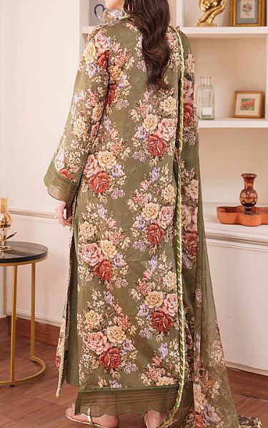 Humdum Army Green Viscose Suit | Pakistani Winter Dresses in USA- Image 2