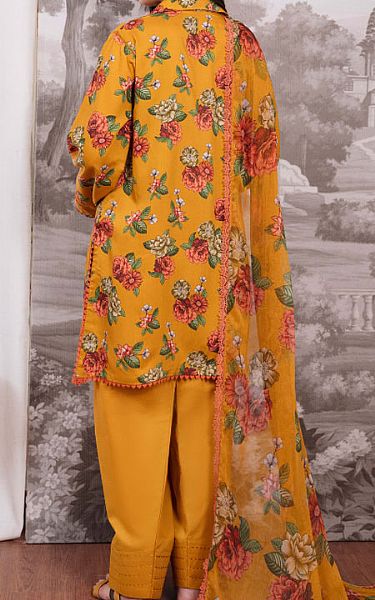 Humdum Mustard Viscose Suit | Pakistani Winter Dresses in USA- Image 2