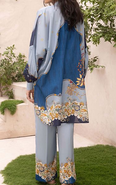 Humdum Cadet Grey Lawn Suit (2 Pcs) | Pakistani Lawn Dress in USA- Image 2