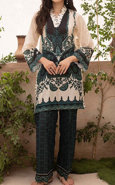 Humdum Teal Lawn Suit (2 Pcs) | Pakistani Lawn Dress in USA- Image 1