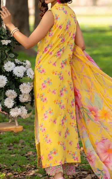 Humdum Golden Yellow Lawn Suit | Pakistani Lawn Dress in USA- Image 2