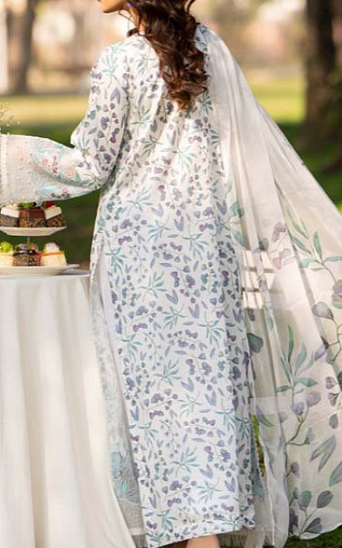 Humdum Off-white Lawn Suit | Pakistani Lawn Dress in USA- Image 2