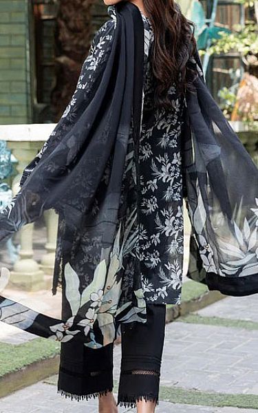 Humdum Black Lawn Suit | Pakistani Lawn Dress in USA- Image 2