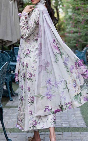 Humdum Off-white Lawn Suit | Pakistani Lawn Dress in USA- Image 2