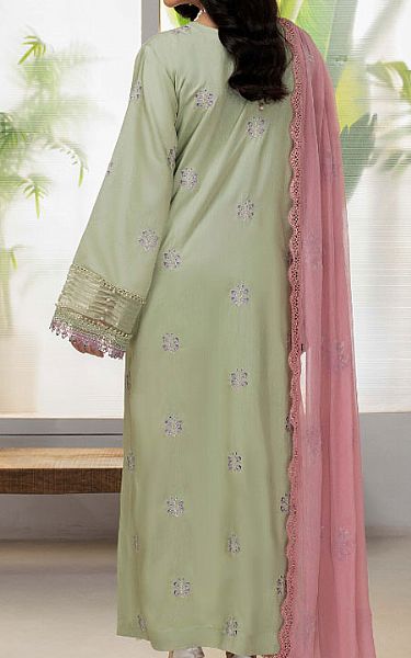 Humdum Pistachio Viscose Suit | Pakistani Winter Dresses in USA- Image 2