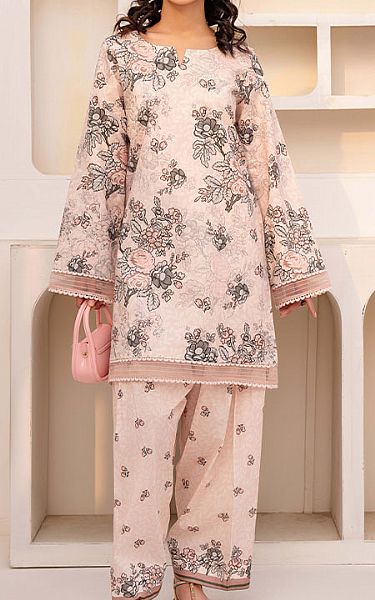 Humdum Oyster Pink Cotton Suit (2 Pcs) | Pakistani Lawn Dress in USA- Image 1