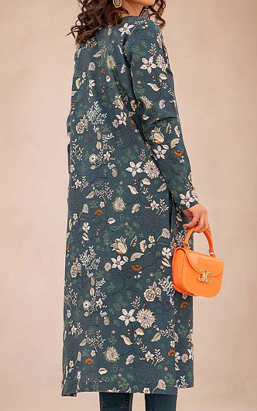 Humdum Teal Cotton Suit (2 Pcs) | Pakistani Lawn Dress in USA- Image 2