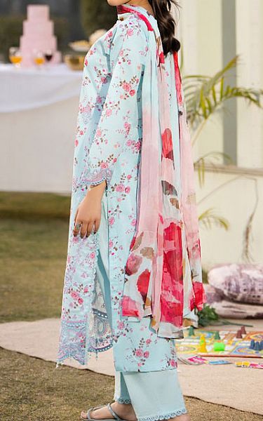 Humdum Turquoise Lawn Suit | Pakistani Lawn Dress in USA- Image 2