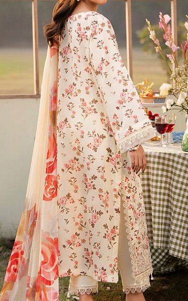 Humdum Off-white Lawn Suit | Pakistani Lawn Dress in USA- Image 2