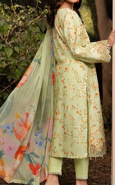 Humdum Pistachio Green Lawn Suit | Pakistani Lawn Dress in USA- Image 2