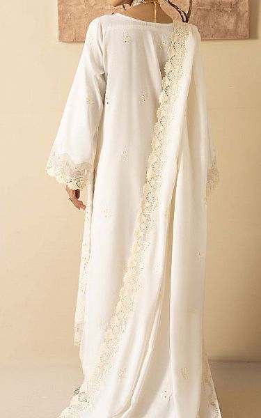 Humdum White Wool Suit | Pakistani Winter Dresses in USA- Image 2