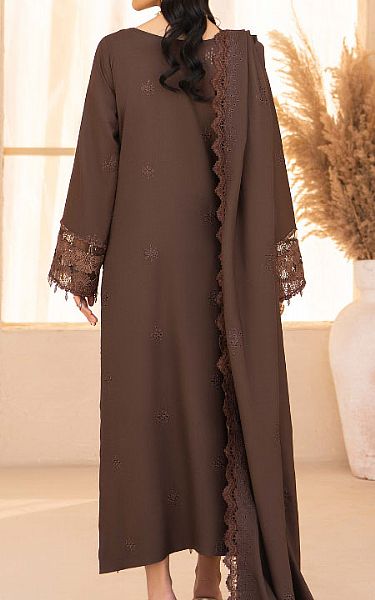Humdum Chocolate Wool Suit | Pakistani Winter Dresses in USA- Image 2