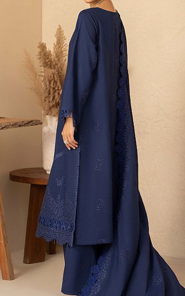 Humdum Navy Blue Wool Suit | Pakistani Winter Dresses in USA- Image 2
