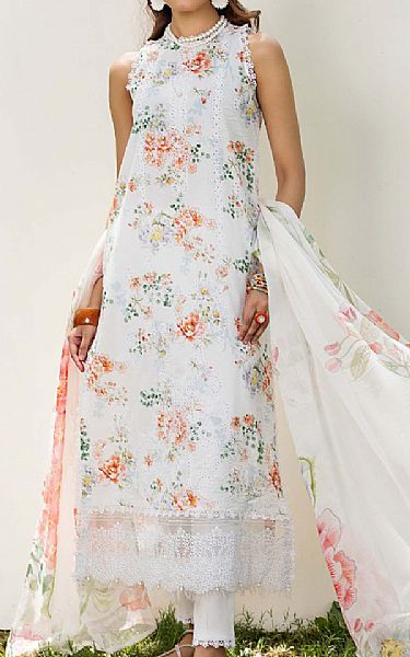 Humdum Off White Lawn Suit | Pakistani Lawn Dress in USA- Image 1
