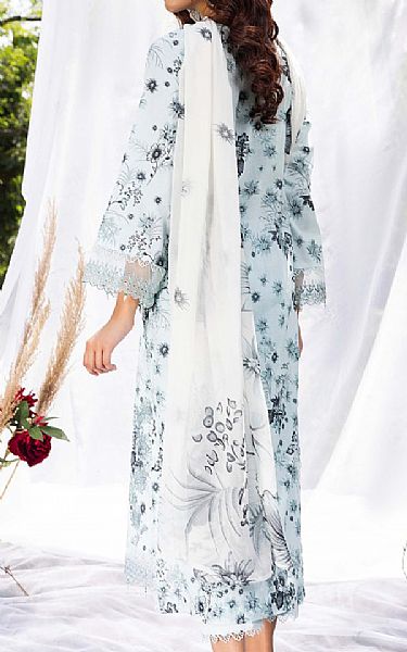 Humdum Pale Blue Lawn Suit | Pakistani Lawn Dress in USA- Image 2