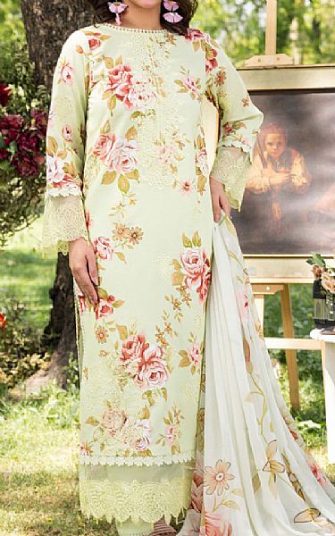Humdum Green Mist Lawn Suit | Pakistani Lawn Dress in USA- Image 1
