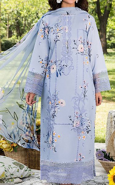 Humdum Lavender Grey Lawn Suit | Pakistani Lawn Dress in USA- Image 1