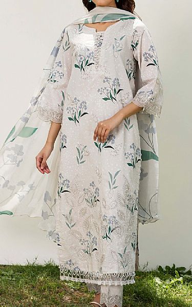 Humdum Off White Lawn Suit | Pakistani Lawn Dress in USA- Image 1