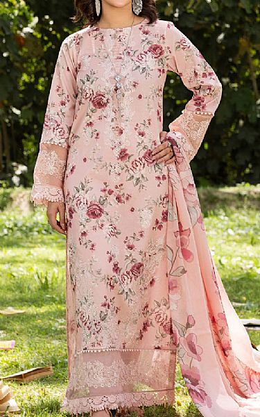 Humdum Light Pink Lawn Suit | Pakistani Lawn Dress in USA- Image 1