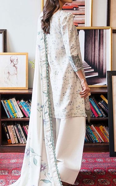 Humdum White/Grey Khaddar Suit | Pakistani Winter Dresses in USA- Image 2