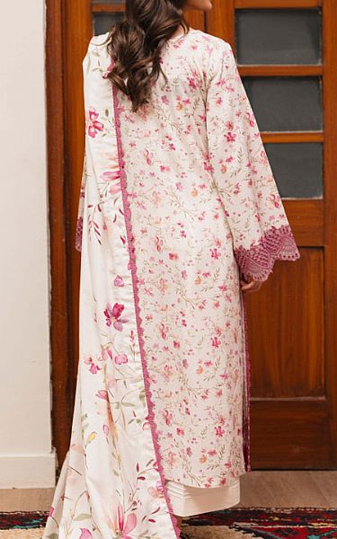 Humdum White/Pink Khaddar Suit | Pakistani Winter Dresses in USA- Image 2
