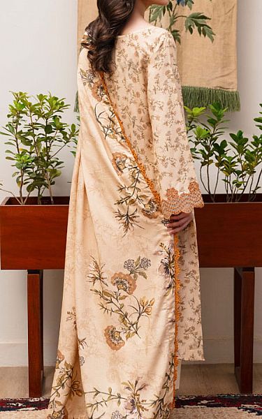 Humdum Beige Khaddar Suit | Pakistani Winter Dresses in USA- Image 2