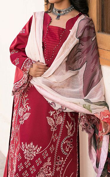 Humdum Solid Pink Lawn Suit | Pakistani Lawn Dress in USA- Image 2