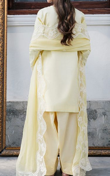 Humdum Pale Yellow Lawn Suit | Pakistani Lawn Dress in USA- Image 2