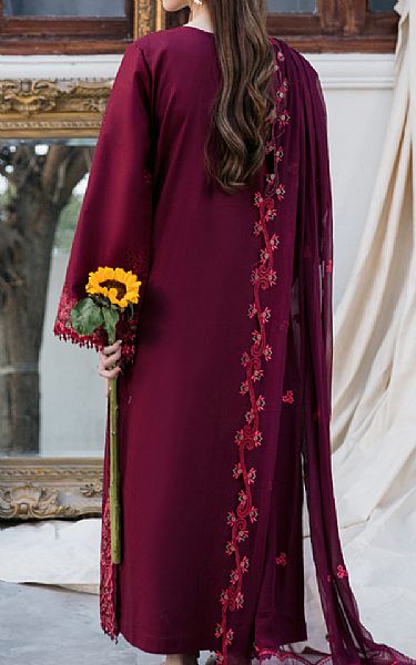 Humdum Wine Red Lawn Suit | Pakistani Lawn Dress in USA- Image 2