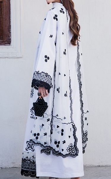 Humdum White Lawn Suit | Pakistani Lawn Dress in USA- Image 2