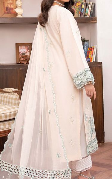 Humdum Off-white Lawn Suit | Pakistani Lawn Dress in USA- Image 2