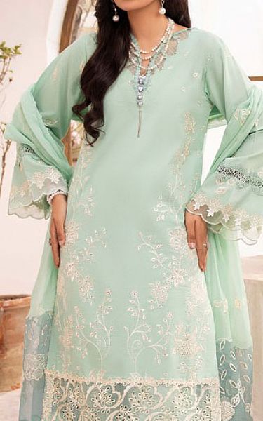 Humdum Turquoise Lawn Suit | Pakistani Lawn Dress in USA- Image 2