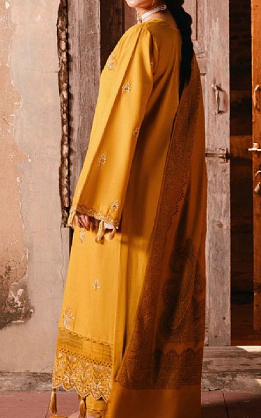 Humdum Orange Khaddar Suit | Pakistani Winter Dresses in USA- Image 2
