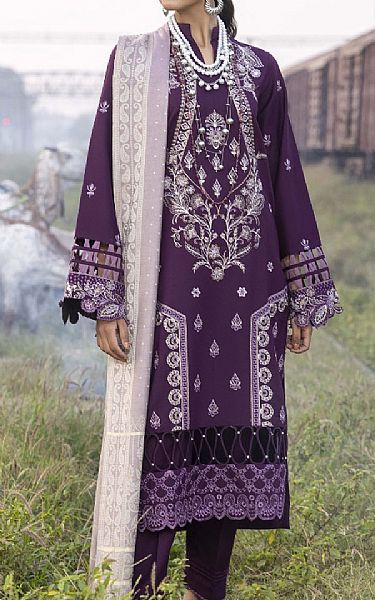 Humdum Wine Berry Wool Suit | Pakistani Winter Dresses in USA- Image 1