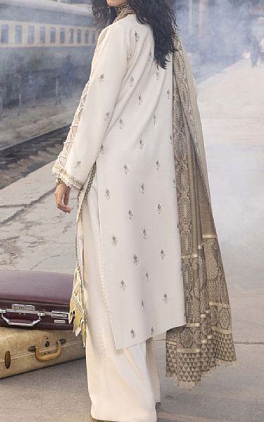 Humdum White Wool Suit | Pakistani Winter Dresses in USA- Image 2