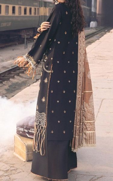 Humdum Black Wool Suit | Pakistani Winter Dresses in USA- Image 2