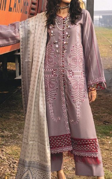 Humdum Light Mauve Wool Suit | Pakistani Winter Dresses in USA- Image 1