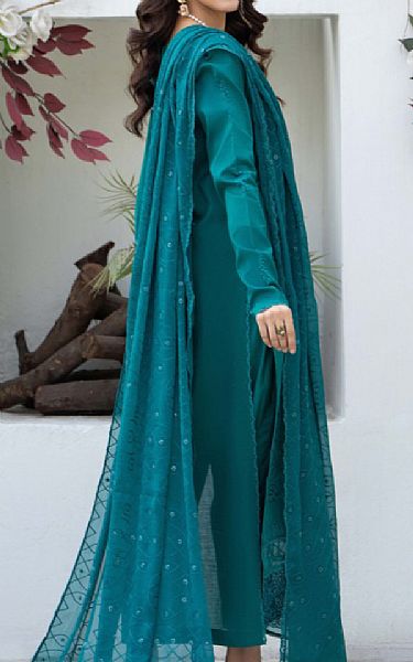 Humdum Teal Lawn Suit | Pakistani Lawn Dress in USA- Image 2