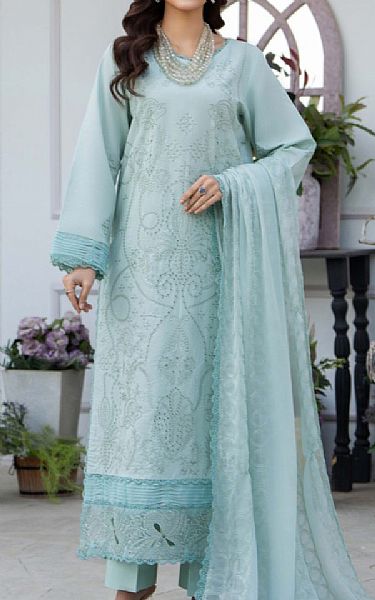 Humdum Pale Aqua Lawn Suit | Pakistani Lawn Dress in USA- Image 1